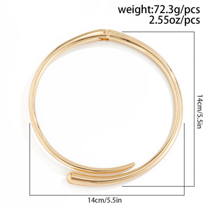 Water Drop Torques Choker Necklace, Open Cuff Bangle with Adjustable Ring