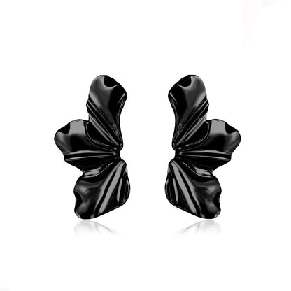 Stainless Steel Chic Petal Stud Earrings