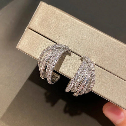 Hoop Earrings with Cubic Zirconia
