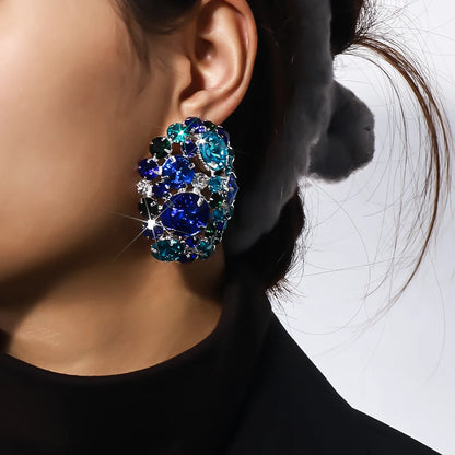 Trendy Boho Rhinestone Ball Earrings