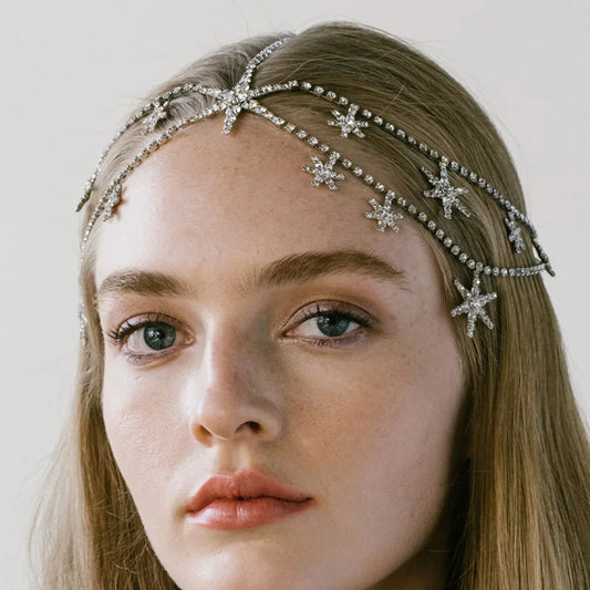 Multi Layer Rhinestone Headpiece with Stars