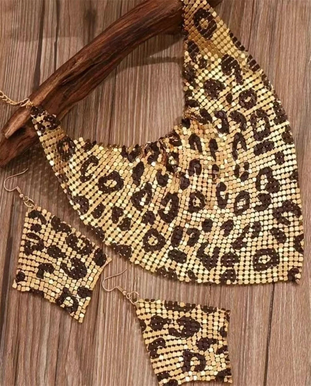 Chic Bib Necklace & Dangling Earrings