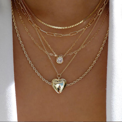 Boho Multi-Layer Crystal Pendant Necklace Sets