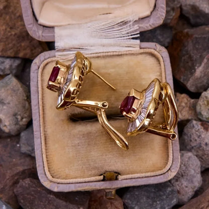 Elegant Synthetic Gemstone Earrings
