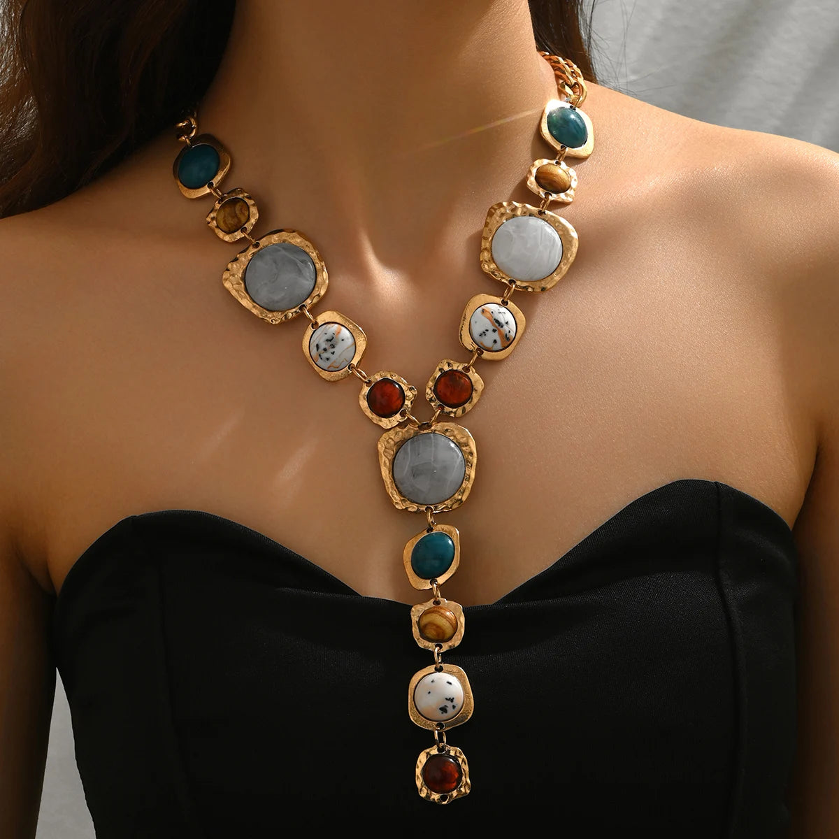 Boho Exaggerated Y-Shaped Long Necklace