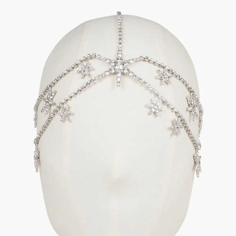 Multi Layer Rhinestone Headpiece with Stars