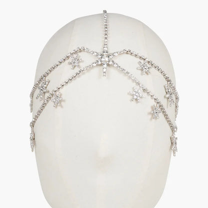 Multi Layer Rhinestone Headpiece with Stars