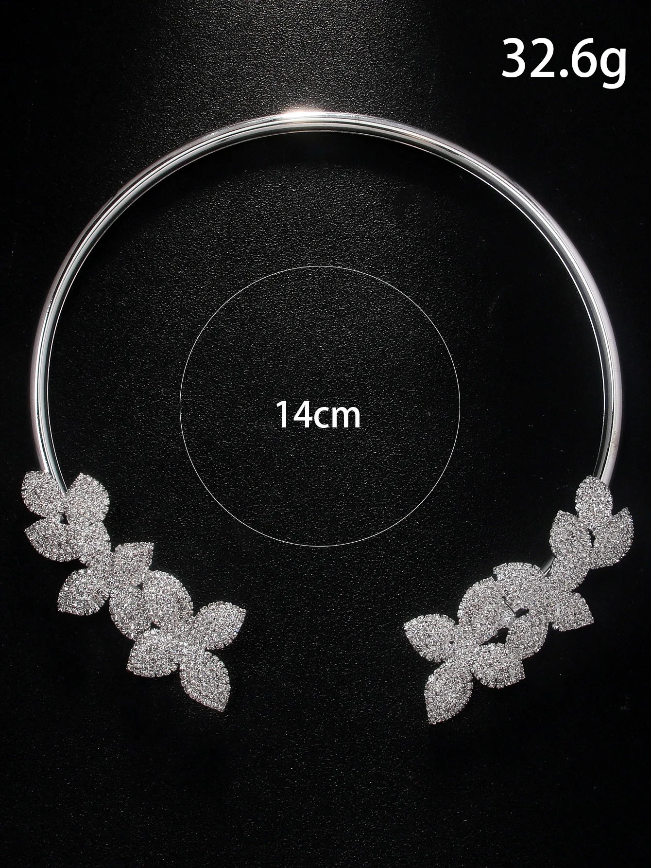 Floral Leaf Style Rhinestone Clavicle Necklace