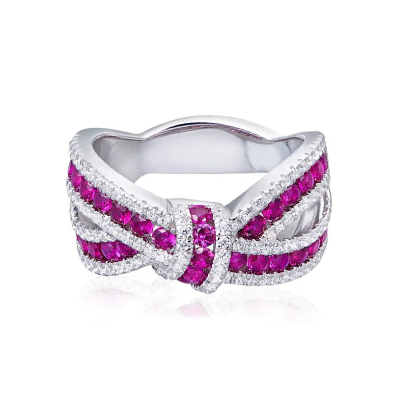 Zirconia Double Layered Ring