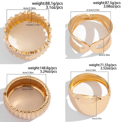 4 Styles of Exaggerated Chunky Cuff Bangles