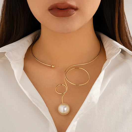Twisted Open Torques Choker Necklace