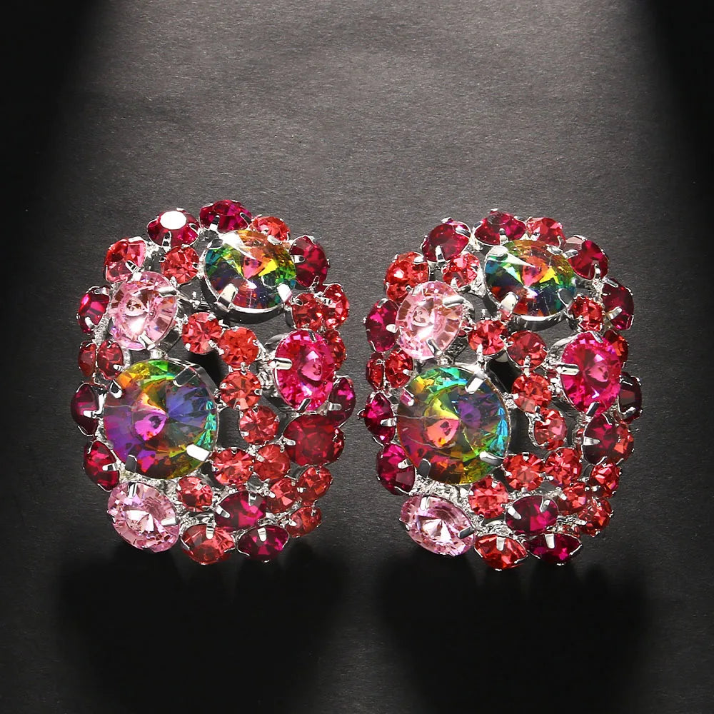 Trendy Boho Rhinestone Ball Earrings