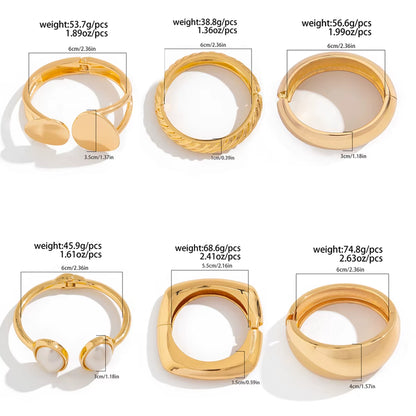 Geometric Metal Cuff Bangles