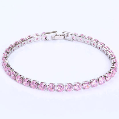 Trendy Leaf Charm Cubic Zirconia Bracelet & Bangles for Bride Bracelets Jewelry Sliver Color Clear CZ Crystal Bangles for Women