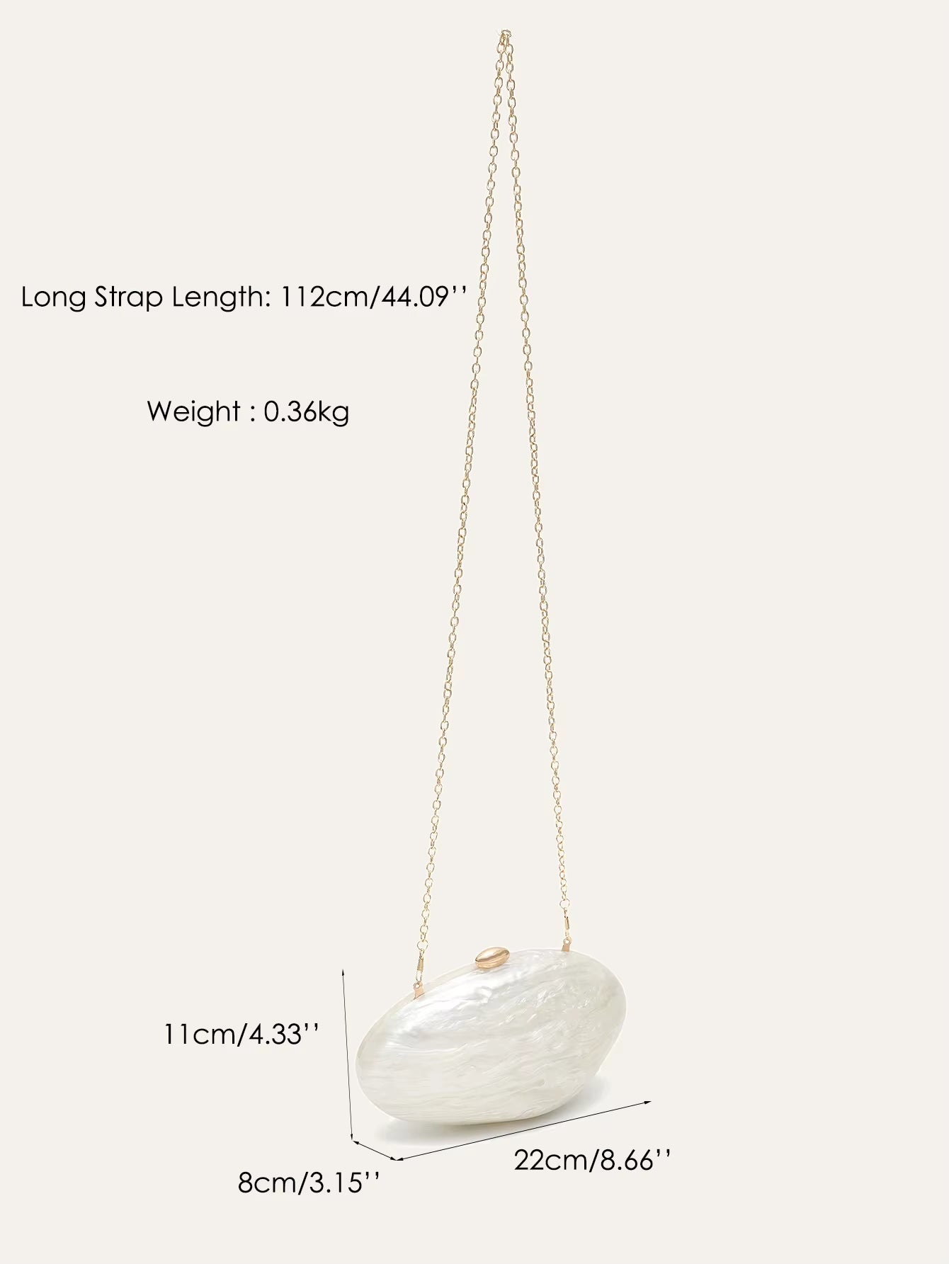 Elegant Shell Shaped Acrylic Clutch