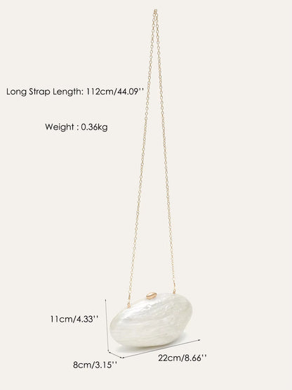 Elegant Shell Shaped Acrylic Clutch