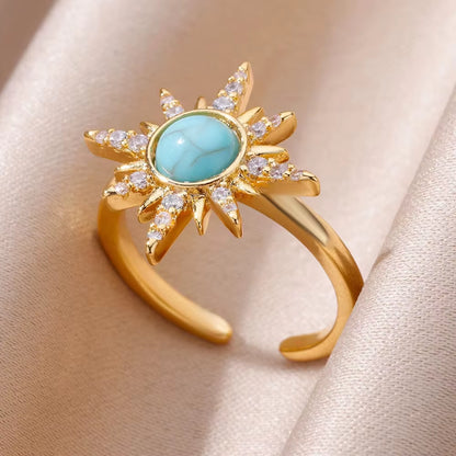 Blue Colour Zircon Rings